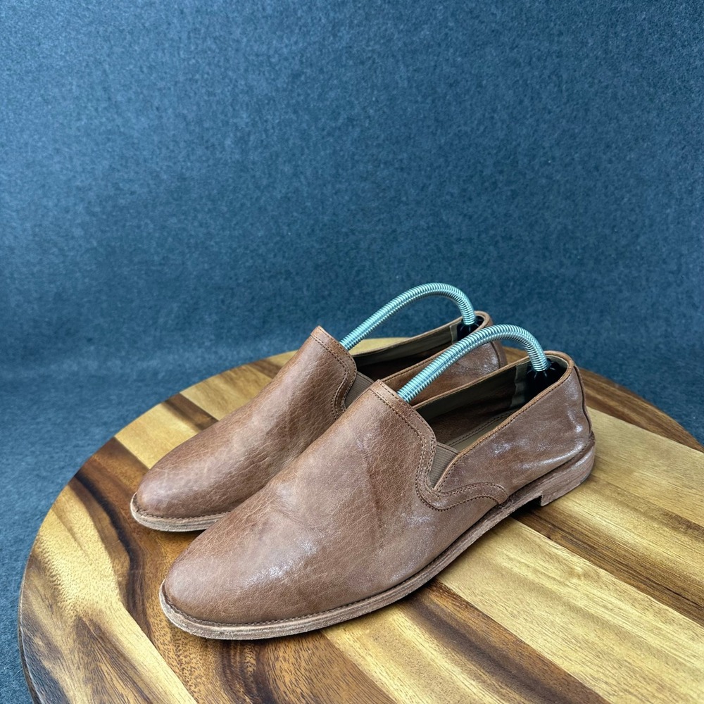 Trask Ali Camel Italian Washed eather Slip On Loafer Flat Shoes 11M 36 0462 - Picture 5 of 11